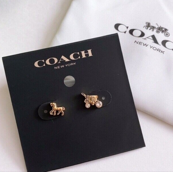 Coach Horse and Carriage Earrings - Picture 1 of 4